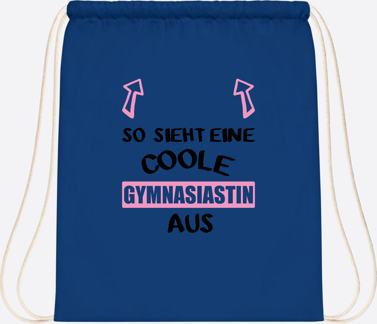 Turnbeutel Coole Gymnasiastin – Personalisiert mit Namen - Bright Royal