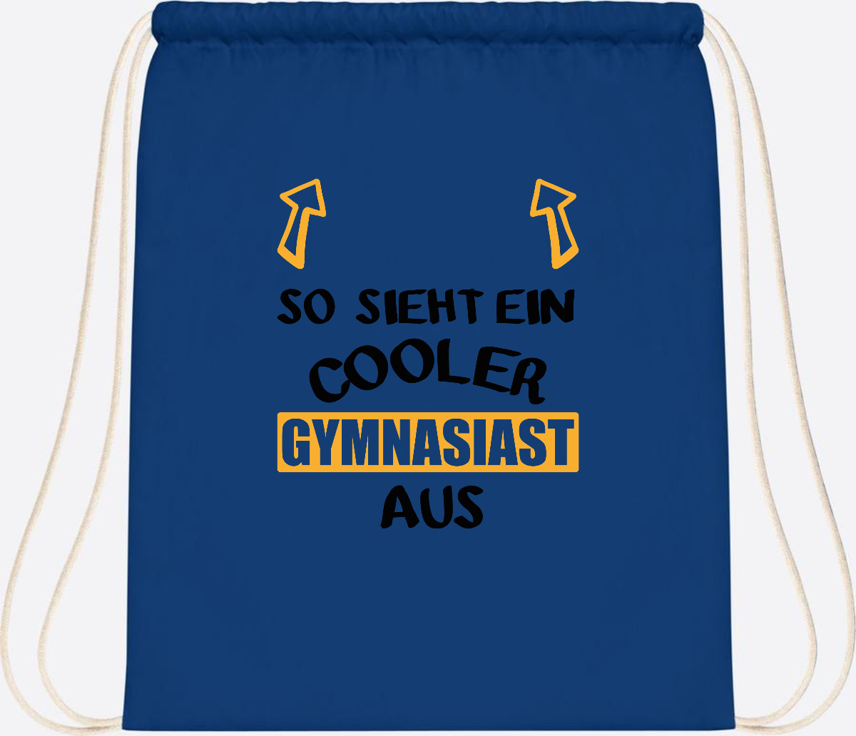 Turnbeutel Cooler Gymnasiast – Personalisiert mit Name - Bright Royal