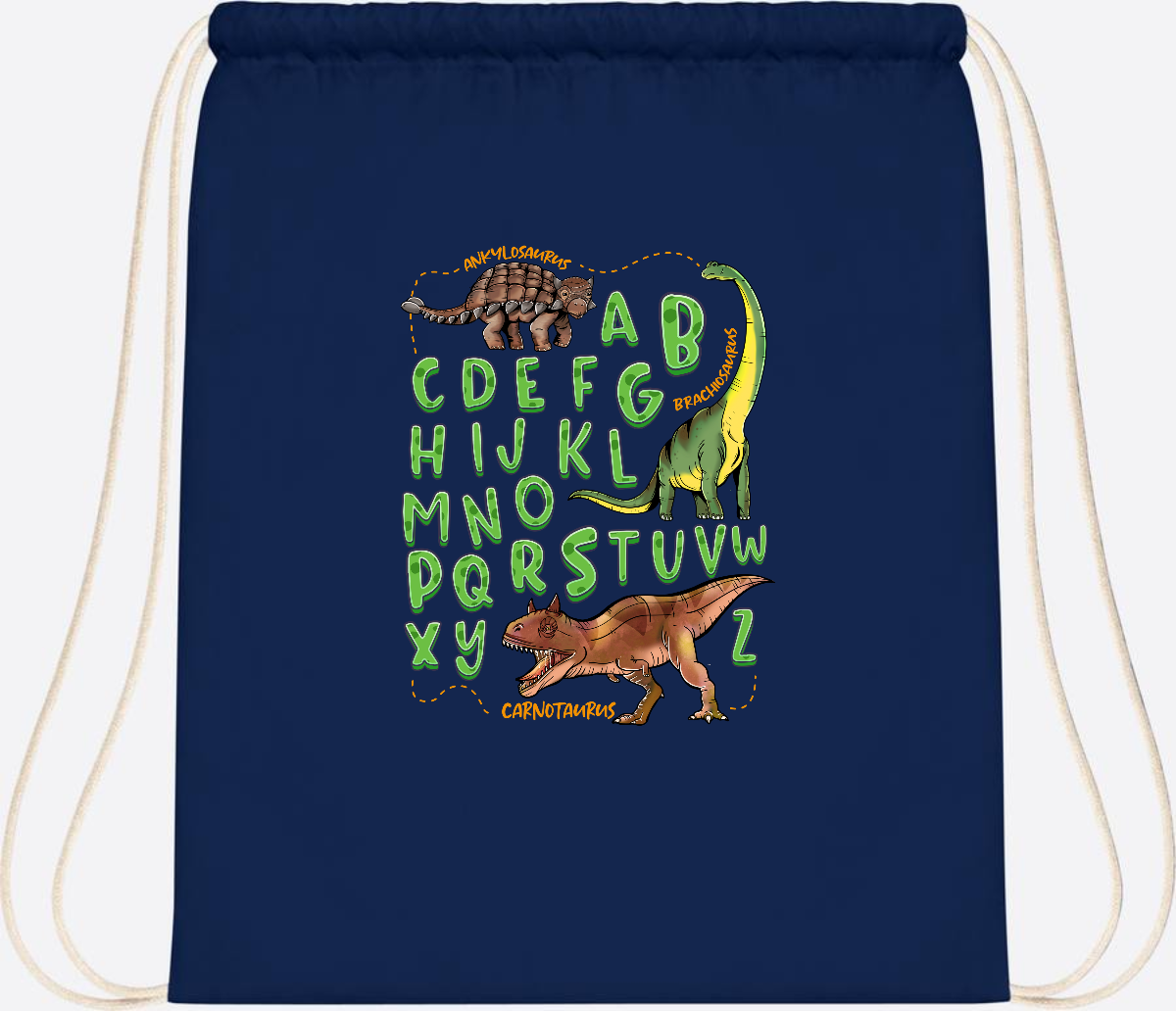 Turnbeutel Dino-Alphabet mit Namen – Geschenk zur Einschulung - French Navy