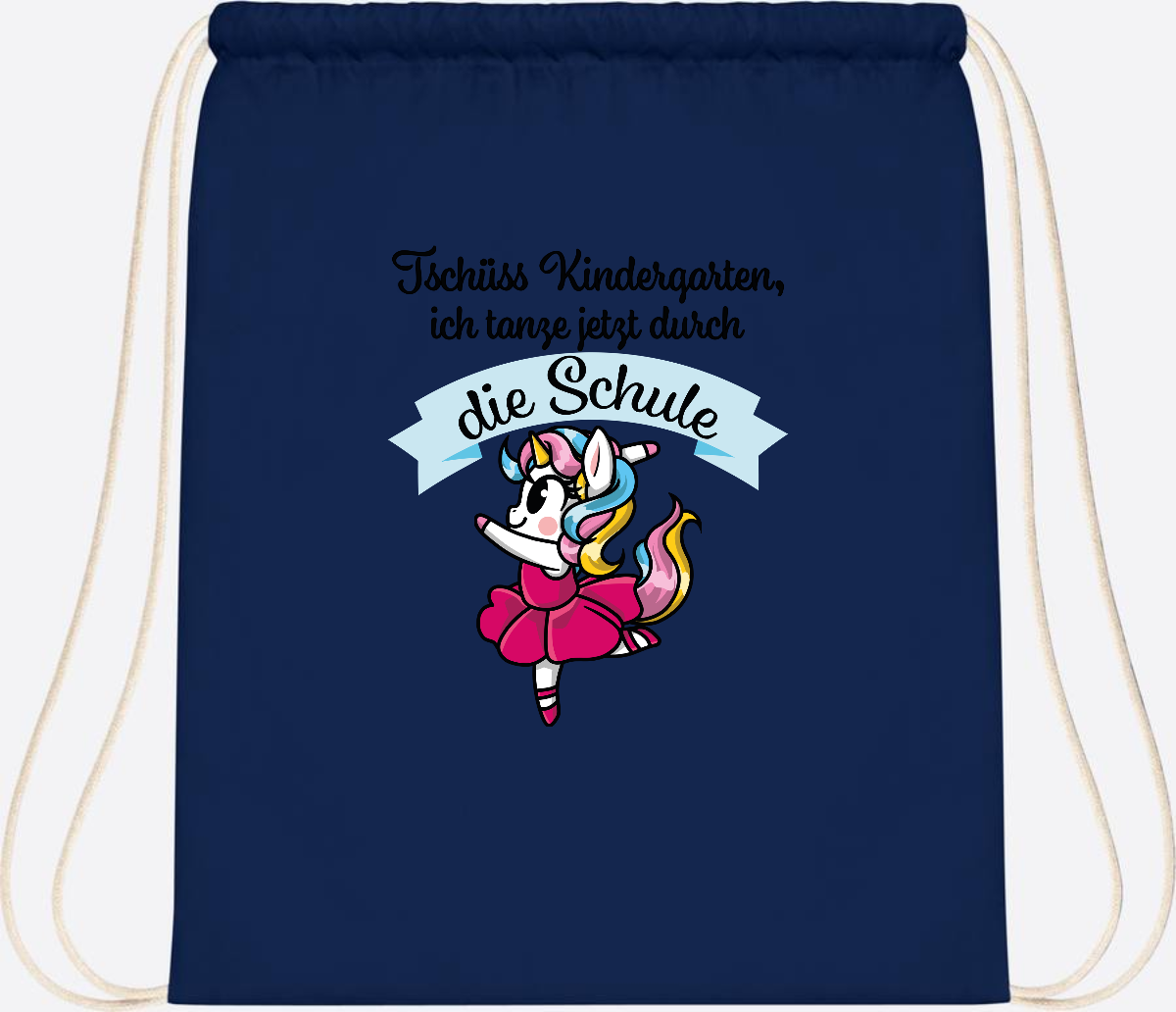 Turnbeutel Einhorn Ballett – Ich tanze in die Schule - French Navy