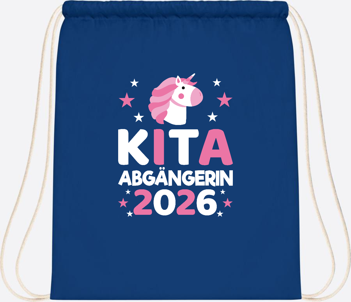 Turnbeutel Einhorn Kita Abgängerin 2026 – Personalisiert - Bright Royal