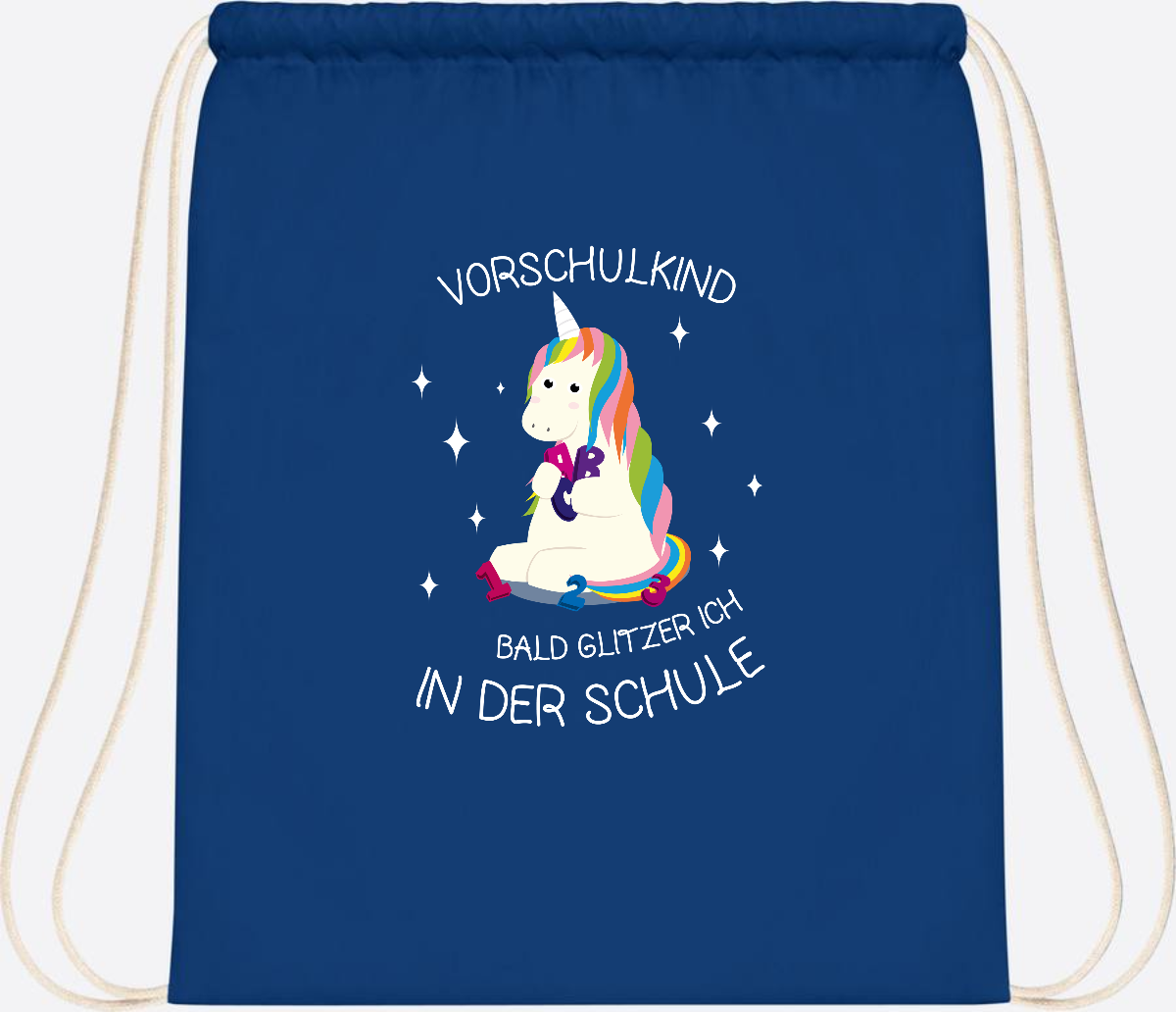Turnbeutel Einhorn Vorschulkind – Personalisiert mit Namen - Bright Royal
