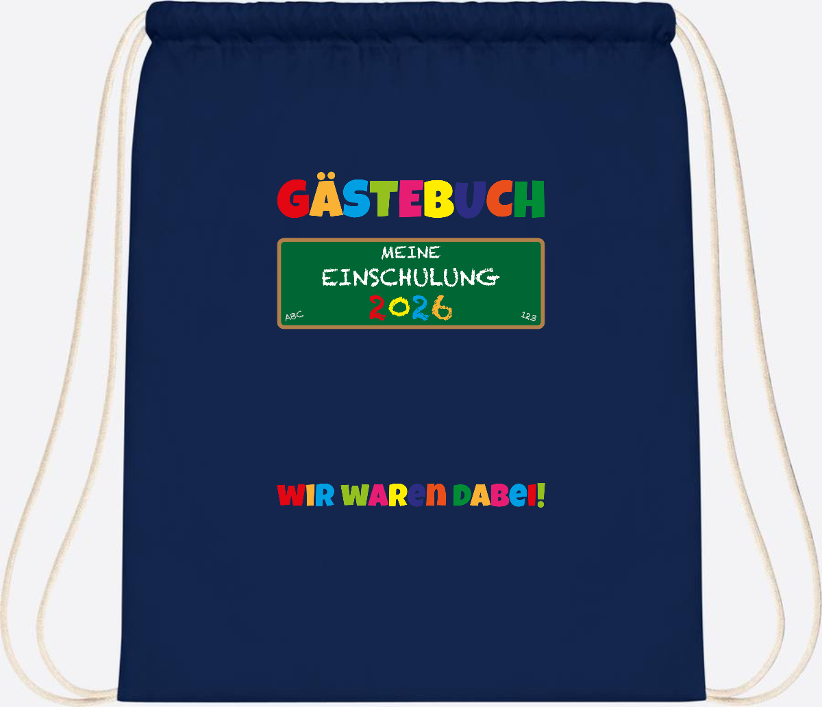 Turnbeutel Einschulung 2026 – Geschenk für Schulkinder - French Navy