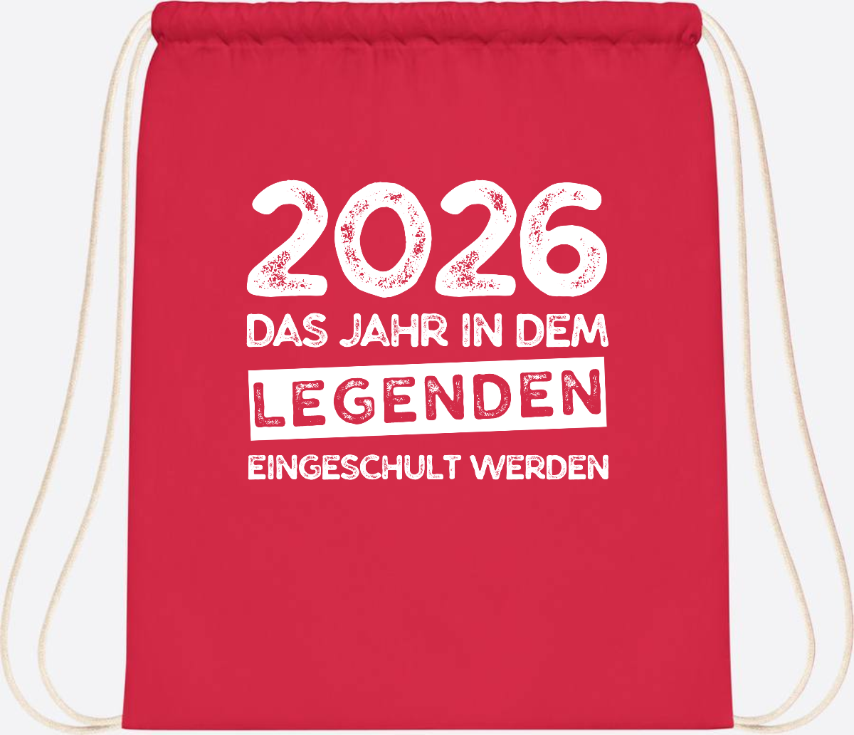 Turnbeutel Einschulung 2026: Legenden werden eingeschult - Bright Red
