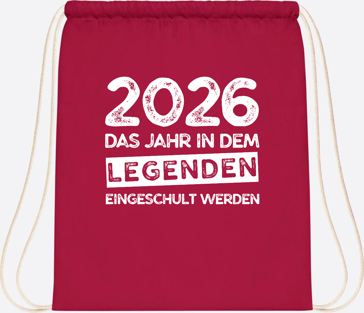 Turnbeutel Einschulung 2026: Legenden werden eingeschult - Classic Red