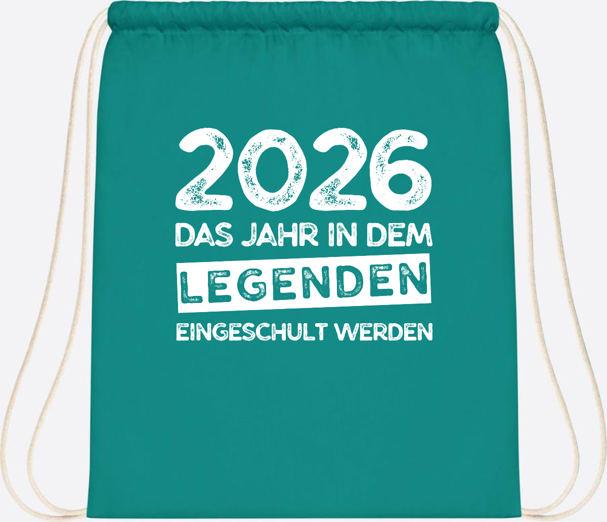 Turnbeutel Einschulung 2026: Legenden werden eingeschult - Emerald