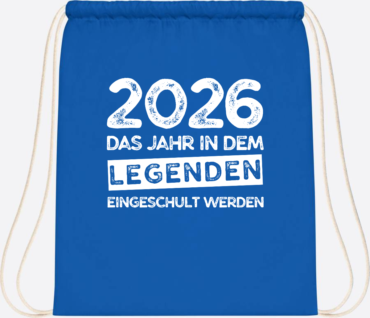 Turnbeutel Einschulung 2026: Legenden werden eingeschult - Sapphire Blue