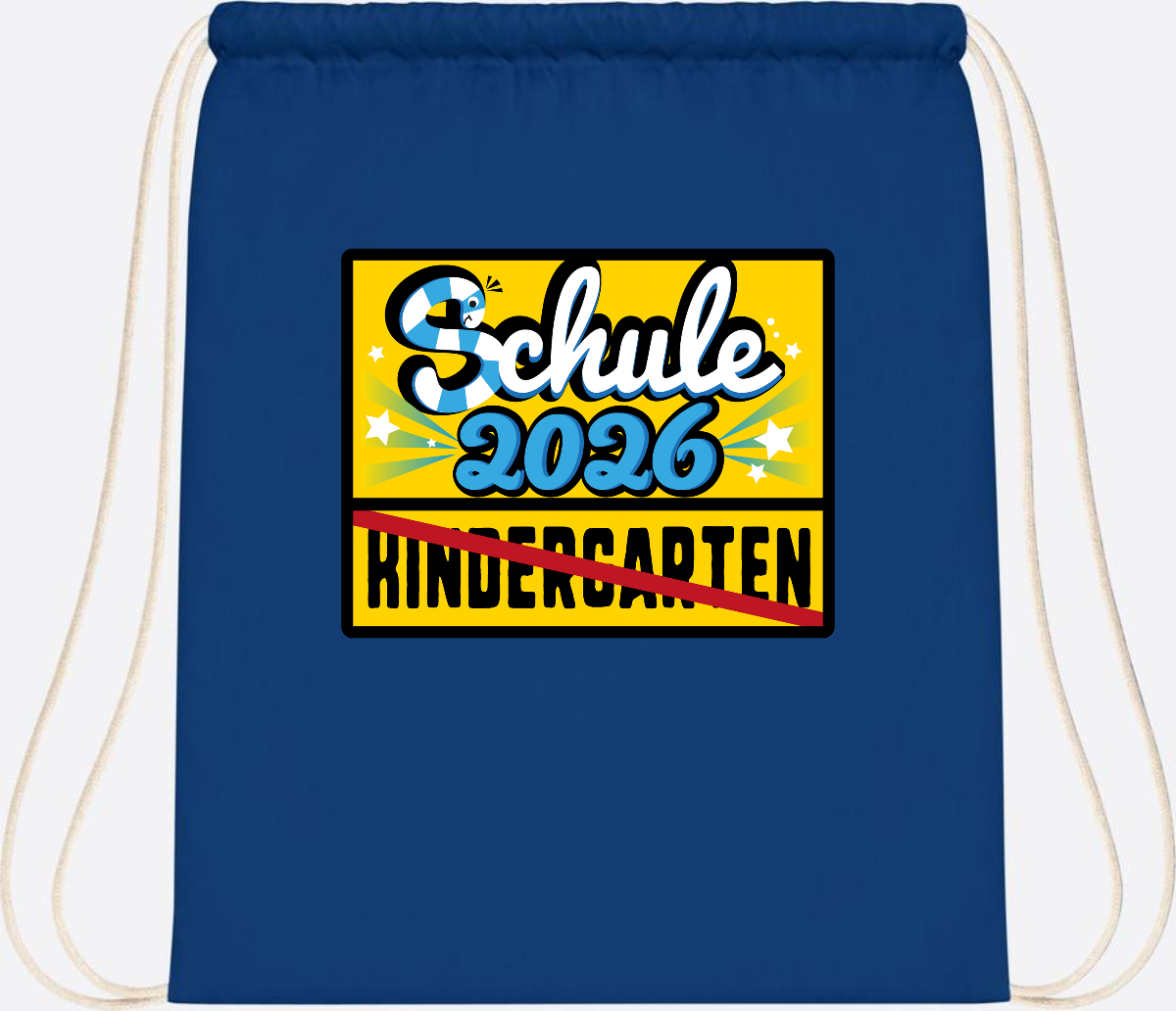 Turnbeutel Einschulung 2026 – Ortsschild mit Wunschname - Bright Royal
