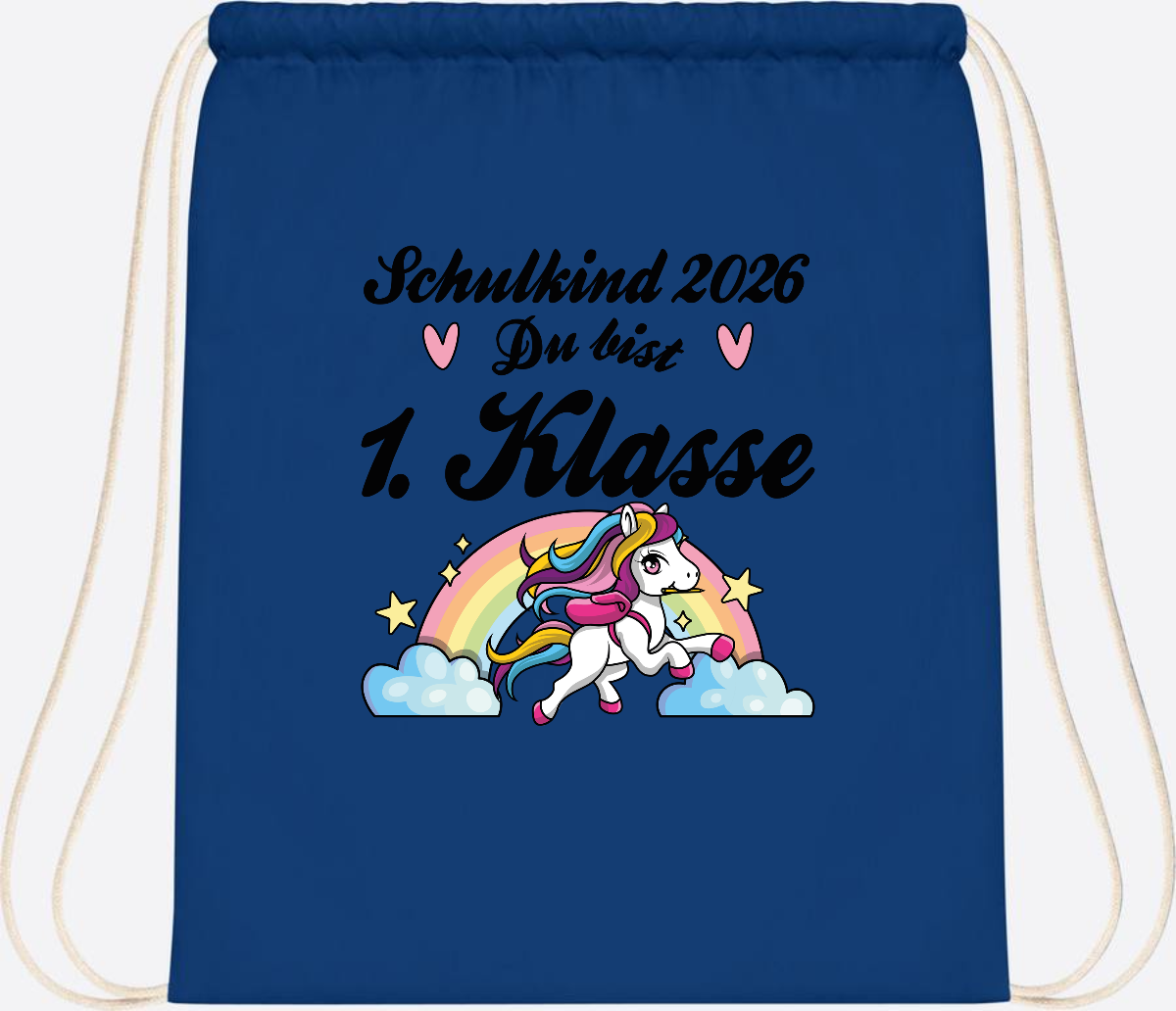 Turnbeutel Einschulung 2026 - Pferd: Du bist erstklassig - Bright Royal
