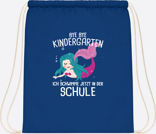 Turnbeutel Einschulung: Bye Bye Kindergarten, ich schwimme jetzt! - Bright Royal