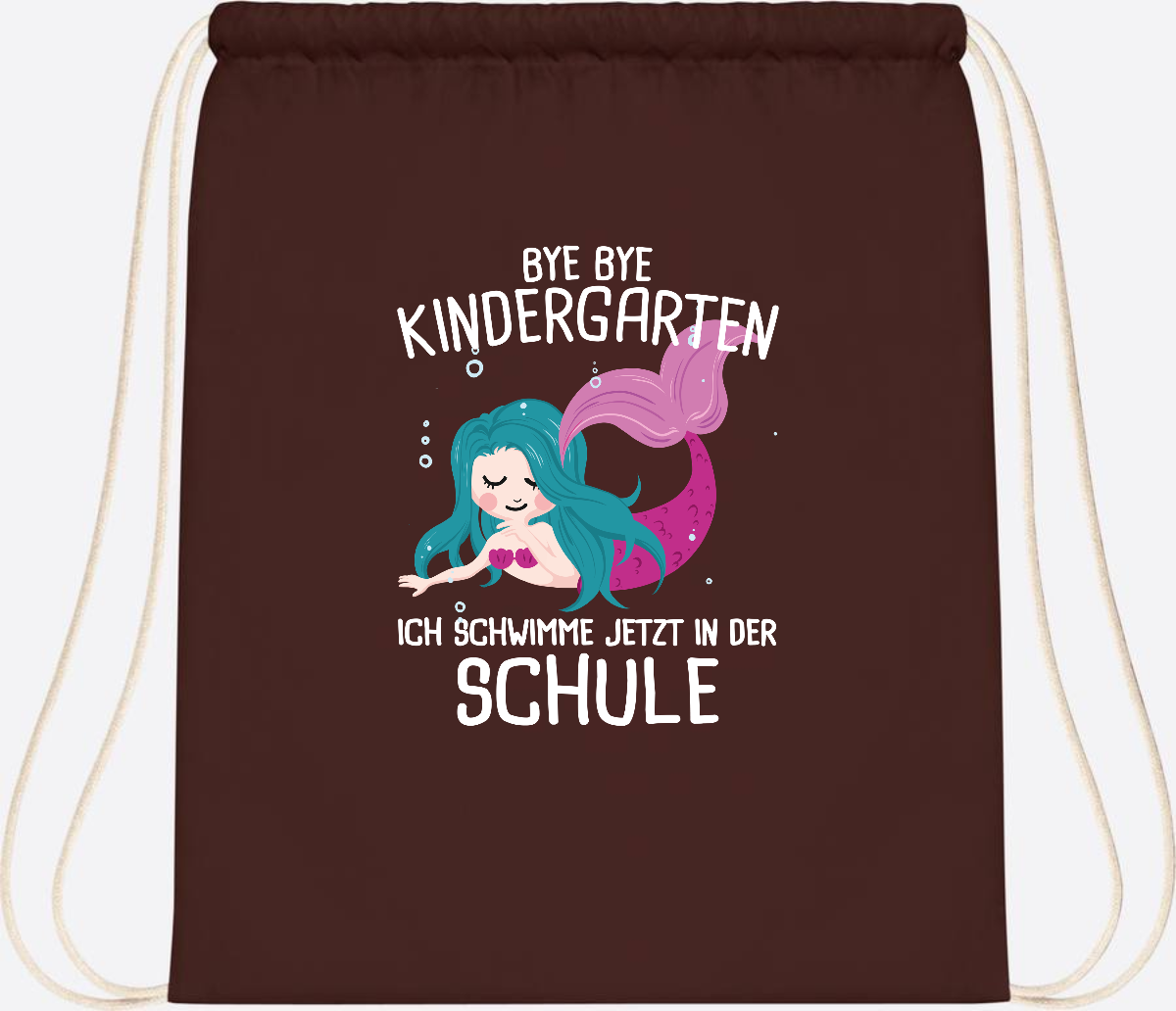 Turnbeutel Einschulung: Bye Bye Kindergarten, ich schwimme jetzt! - Chocolate