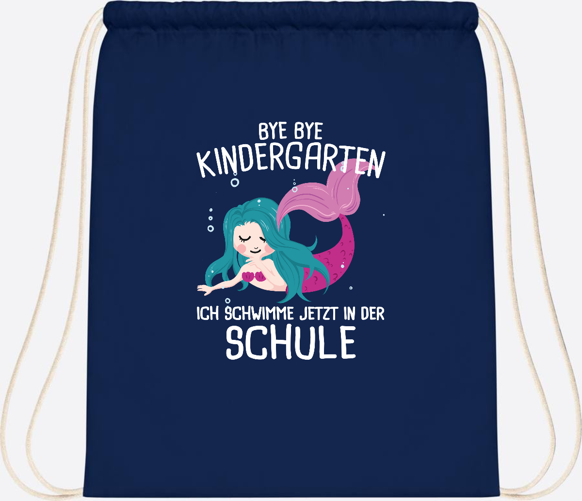 Turnbeutel Einschulung: Bye Bye Kindergarten, ich schwimme jetzt! - French Navy