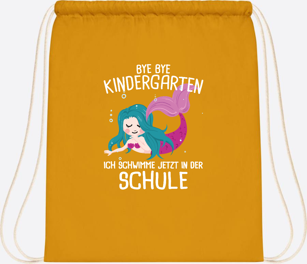 Turnbeutel Einschulung: Bye Bye Kindergarten, ich schwimme jetzt! - Mustard
