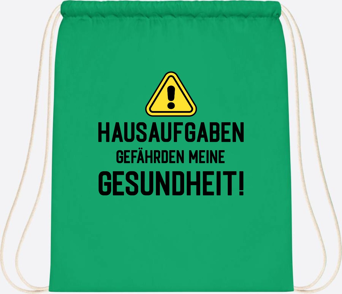 Turnbeutel Einschulung: Hausaufgaben gefährden Gesundheit - Kelly Green