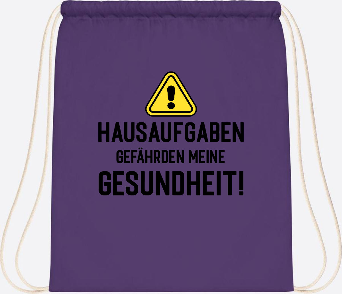 Turnbeutel Einschulung: Hausaufgaben gefährden Gesundheit - Purple