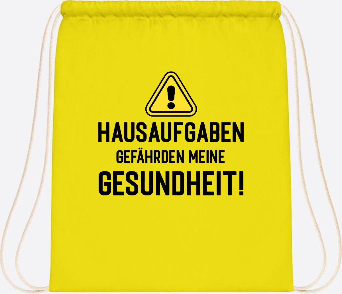 Turnbeutel Einschulung: Hausaufgaben gefährden Gesundheit - Yellow