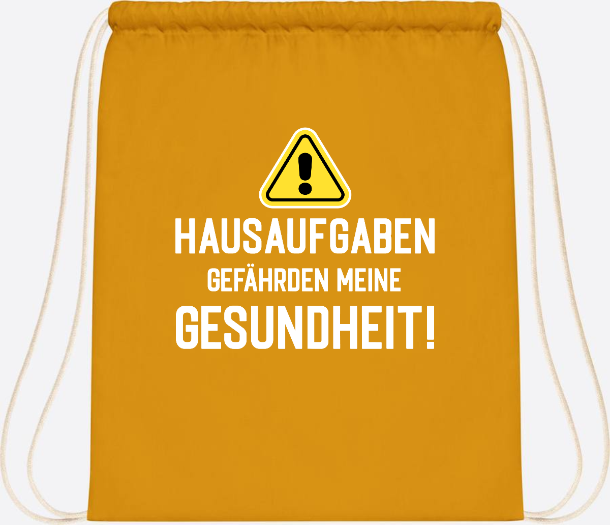 Turnbeutel Einschulung - Hausaufgaben gefährden Gesundheit - Mustard