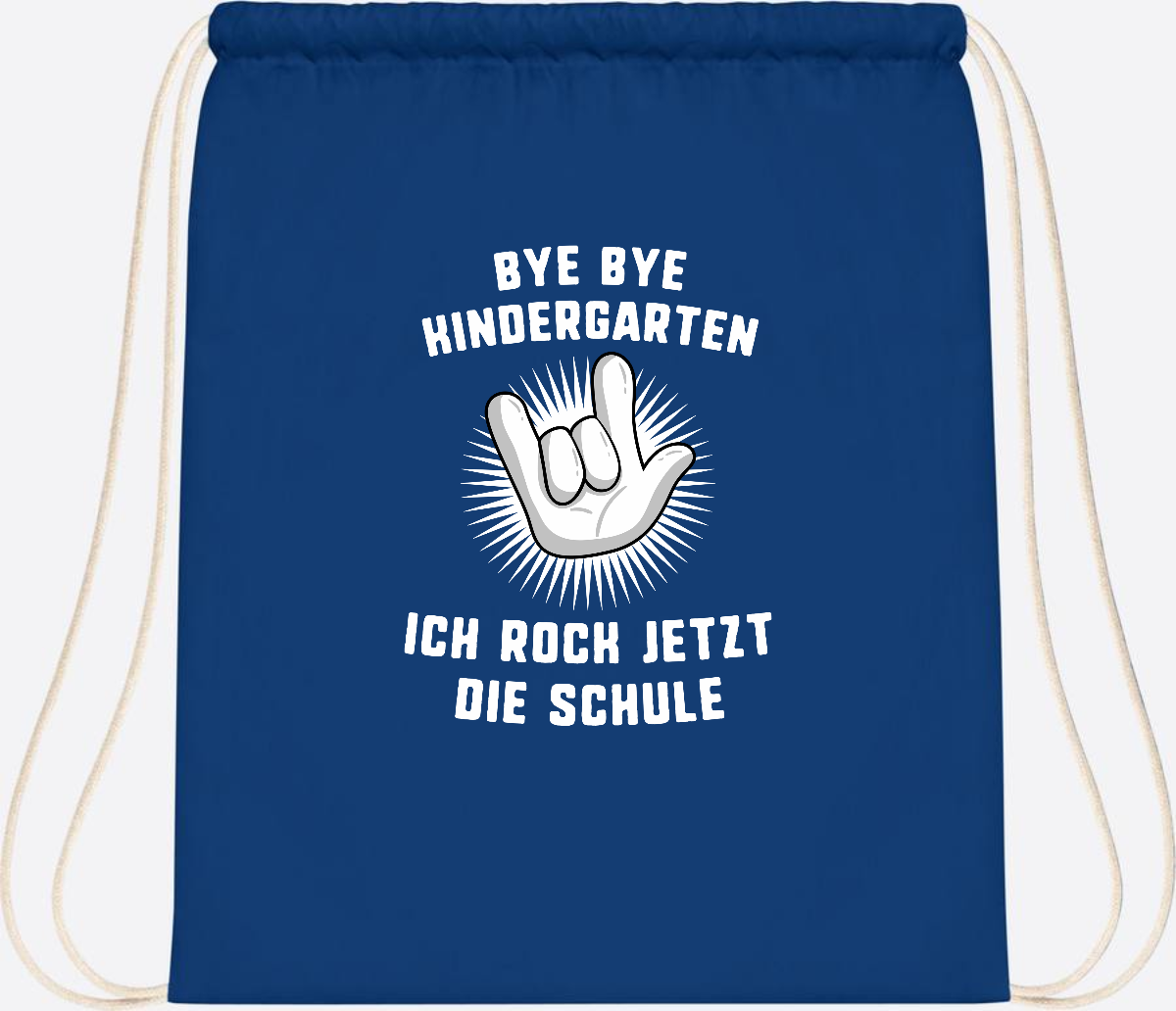 Turnbeutel Einschulung: Ich rock jetzt die Schule mit Name - Bright Royal