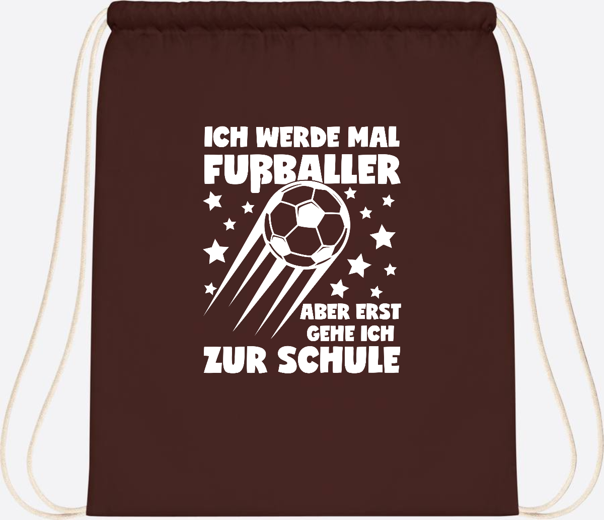 Turnbeutel Einschulung: Ich werde Fußballer – mit Wunschname - Chocolate