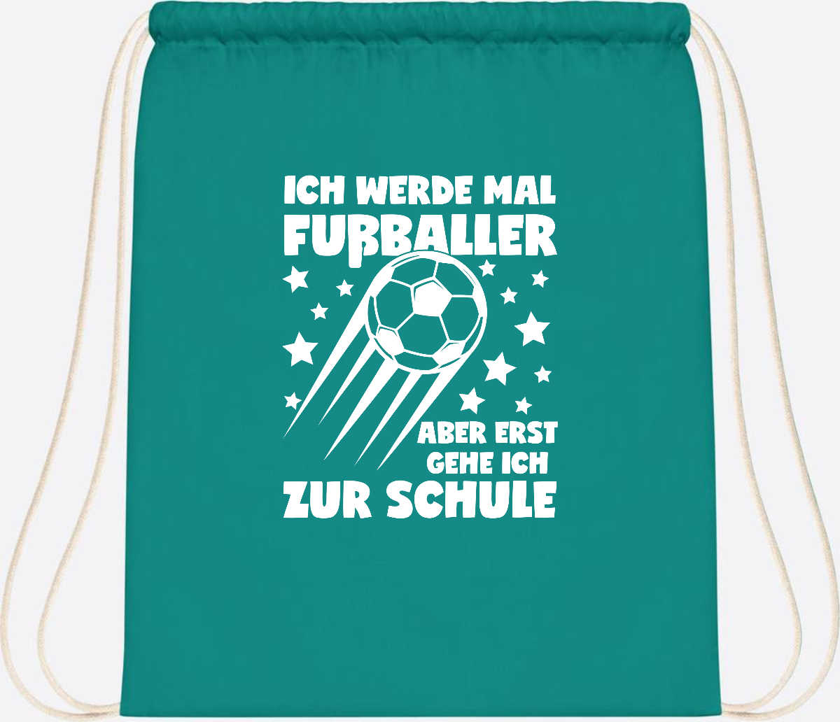 Turnbeutel Einschulung: Ich werde Fußballer – mit Wunschname - Emerald