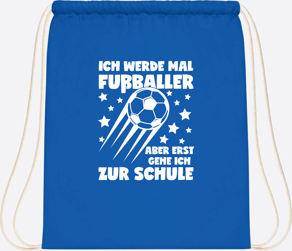 Turnbeutel Einschulung: Ich werde Fußballer – mit Wunschname - Sapphire Blue