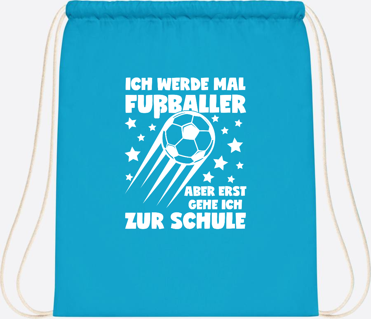 Turnbeutel Einschulung: Ich werde Fußballer – mit Wunschname - Surf Blue