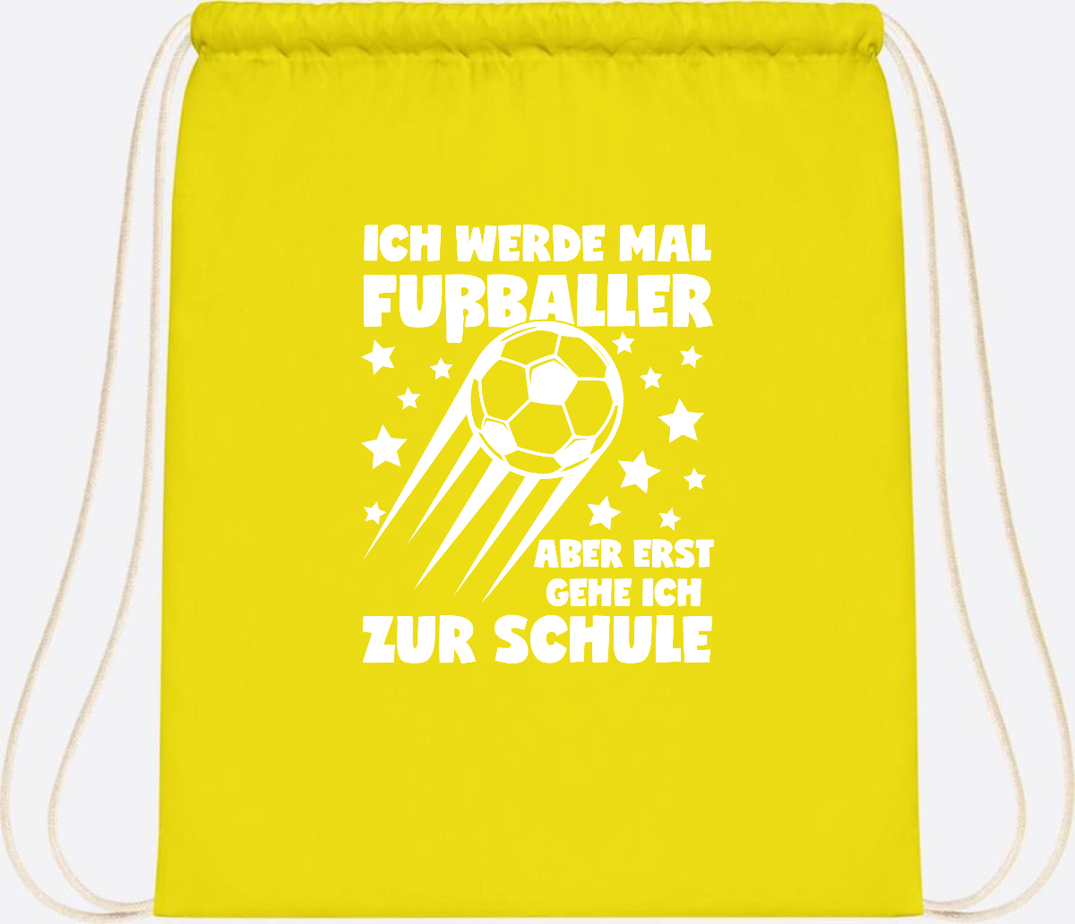 Turnbeutel Einschulung: Ich werde Fußballer – mit Wunschname - Yellow