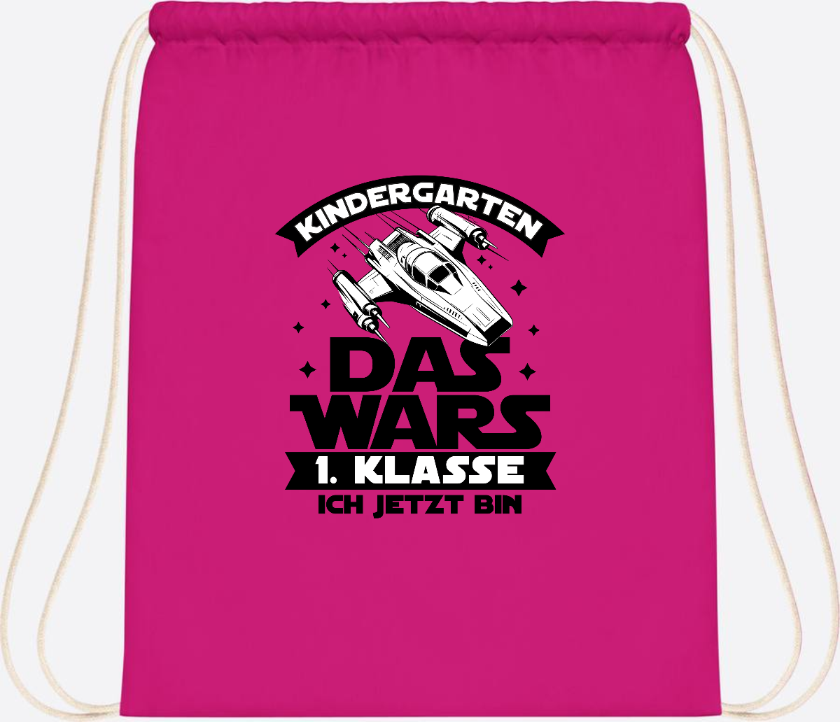 Turnbeutel Einschulung: Kindergarten Das Wars - Personalisiert - Fuchsia
