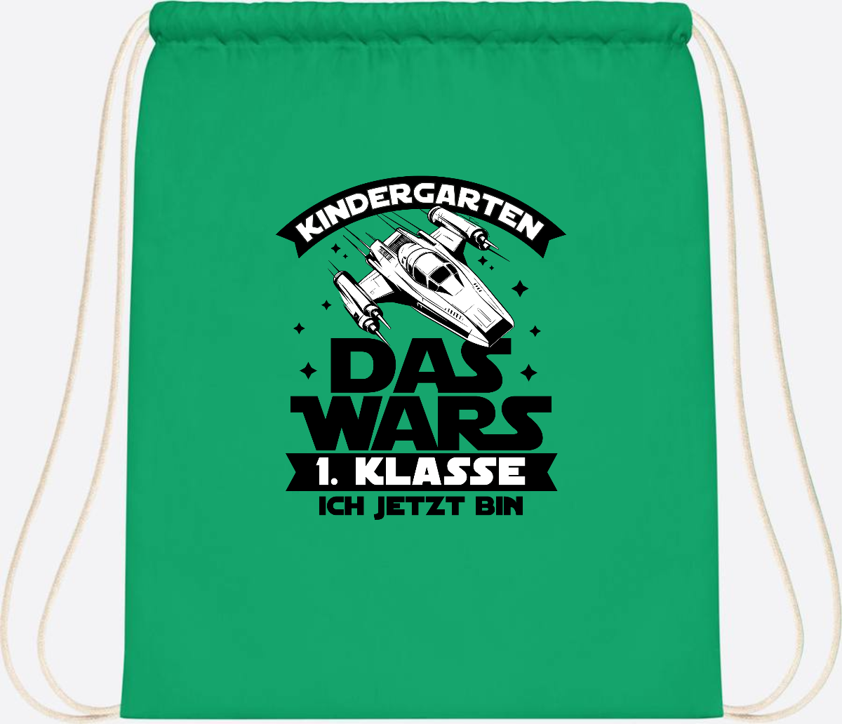 Turnbeutel Einschulung: Kindergarten Das Wars - Personalisiert - Kelly Green