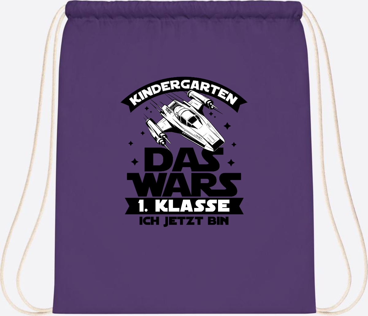 Turnbeutel Einschulung: Kindergarten Das Wars - Personalisiert - Purple