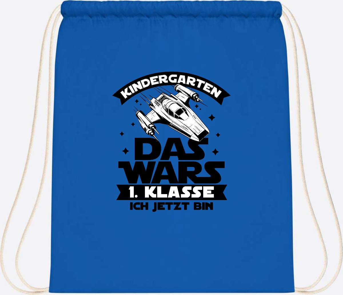 Turnbeutel Einschulung: Kindergarten Das Wars - Personalisiert - Sapphire Blue