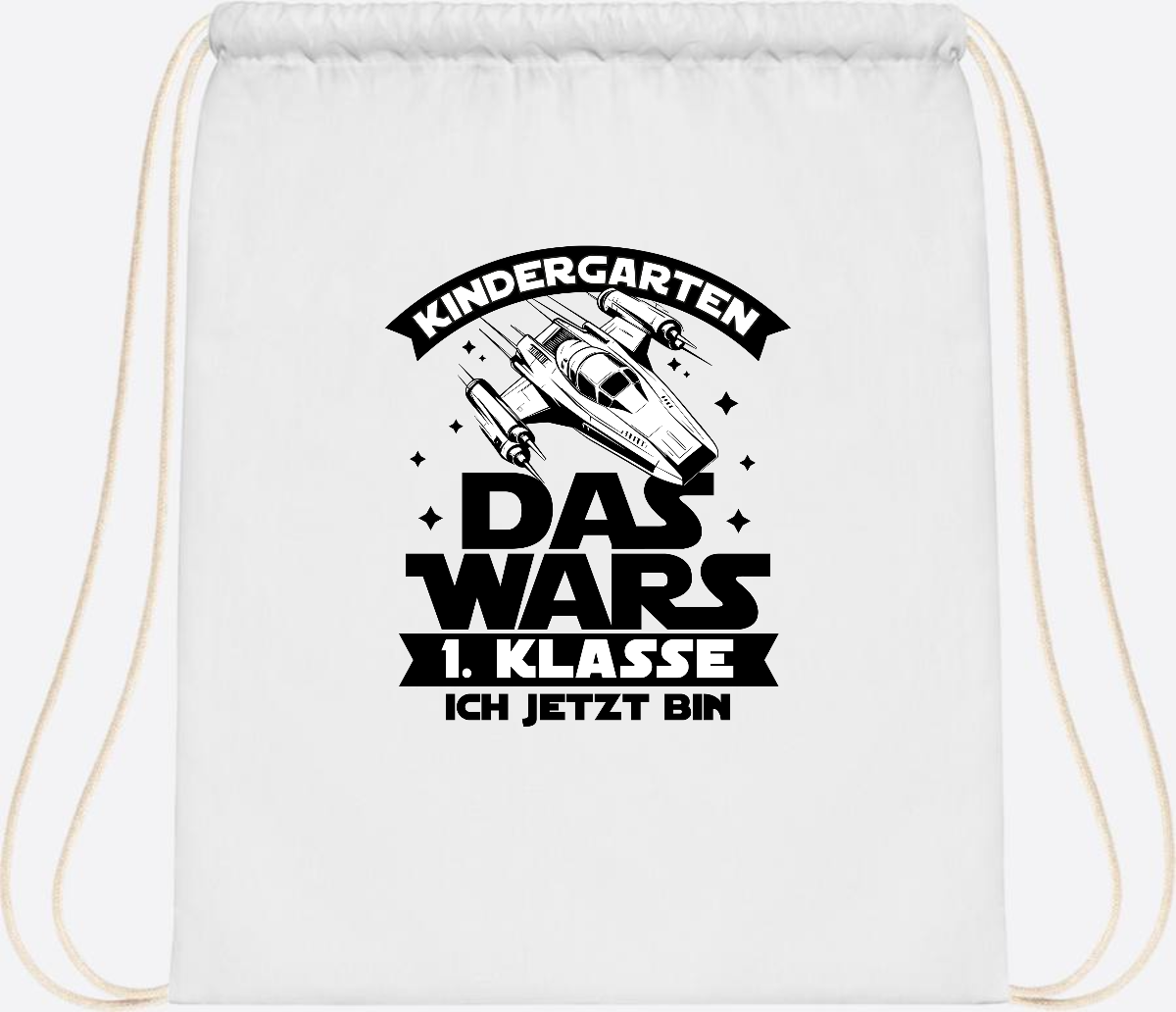 Turnbeutel Einschulung: Kindergarten Das Wars - Personalisiert - White