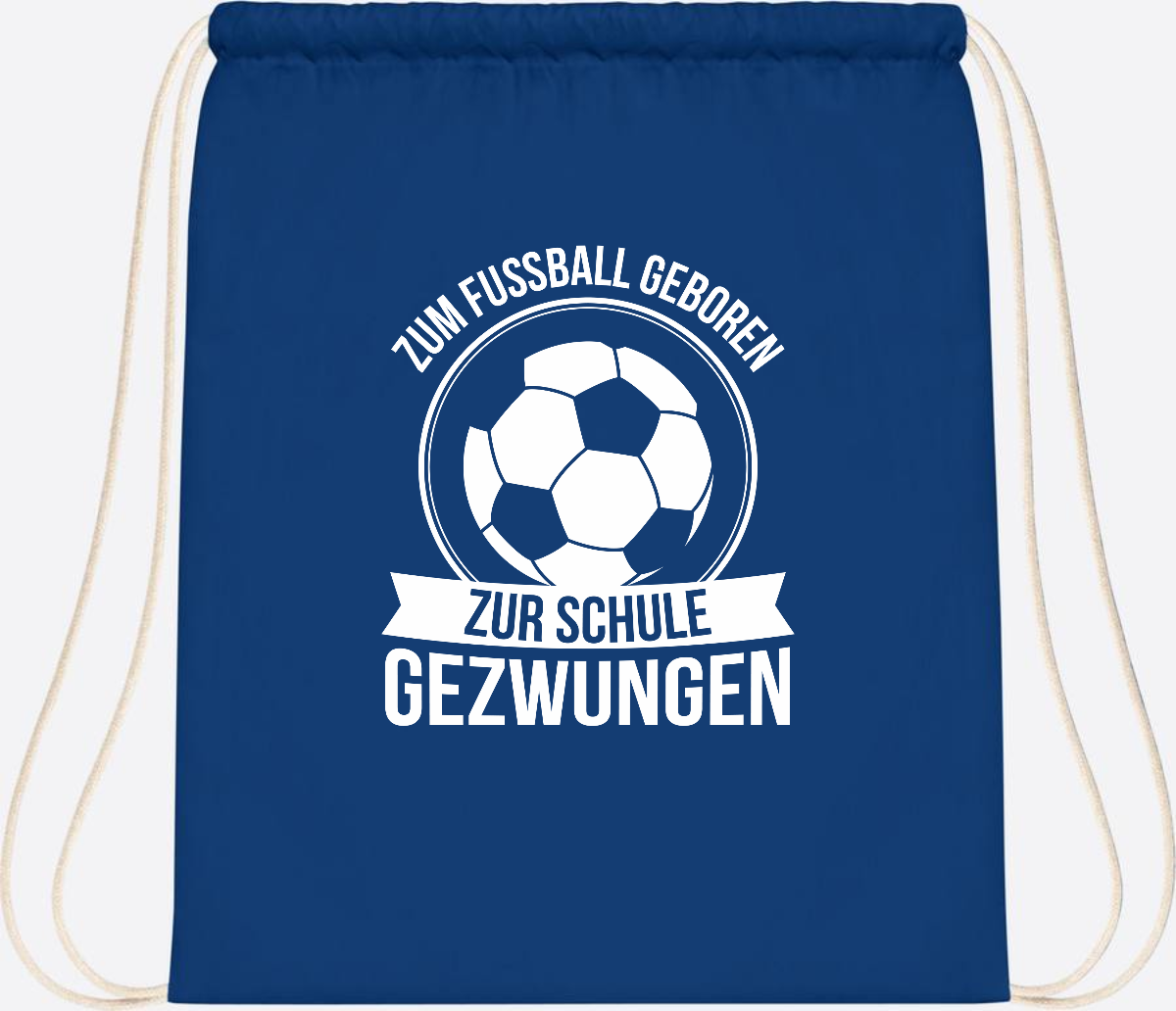 Turnbeutel Einschulung mit Name: Zum Fußball geboren - Bright Royal