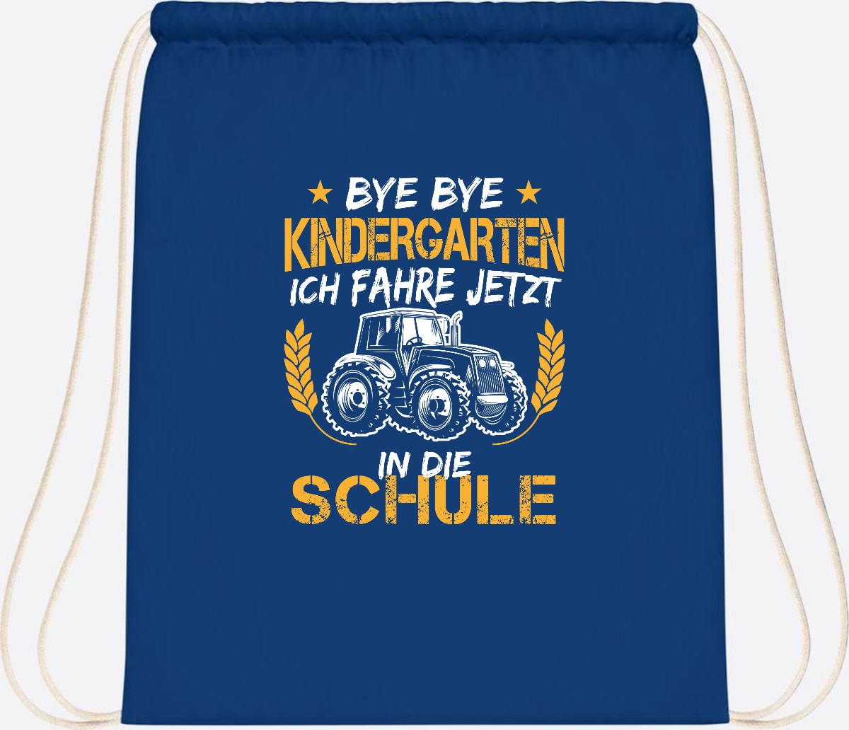 Turnbeutel Einschulung Traktor – Bye Bye Kindergarten - Bright Royal