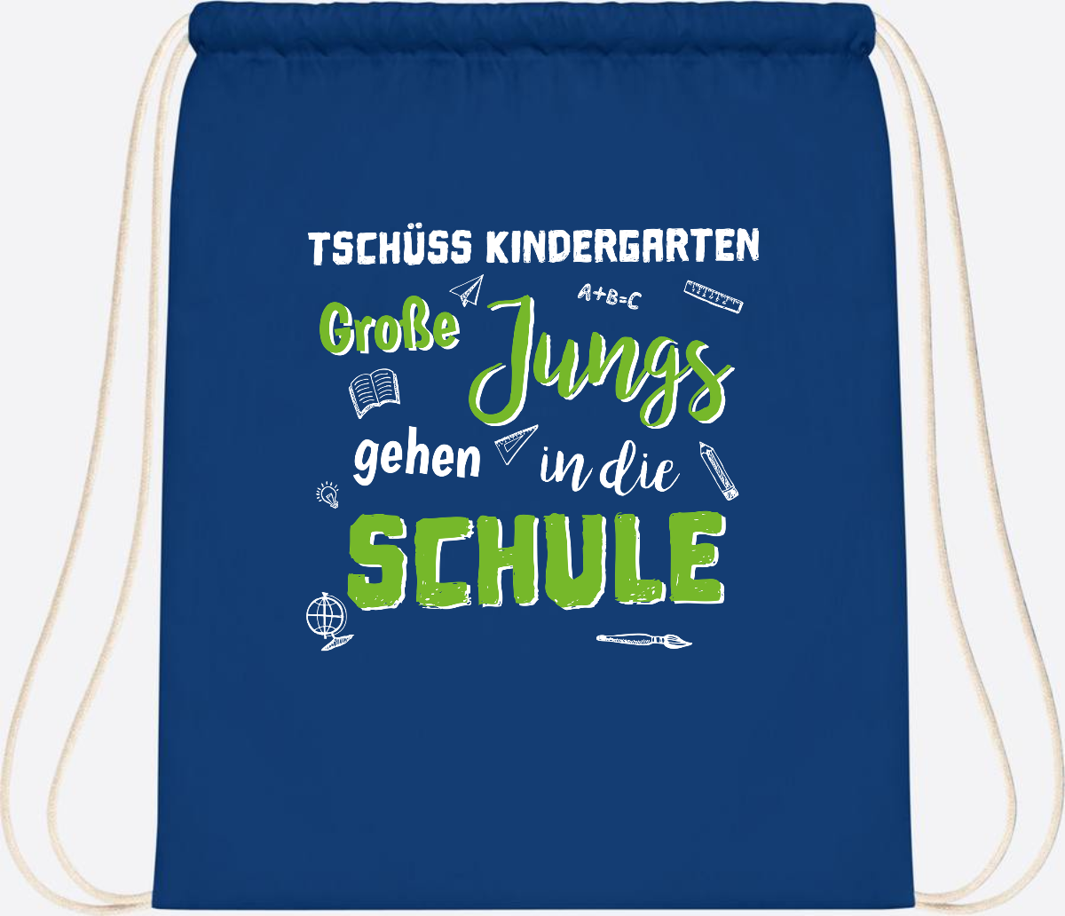 Turnbeutel Einschulung "Tschüss Kindergarten – Große Jungs" - Bright Royal