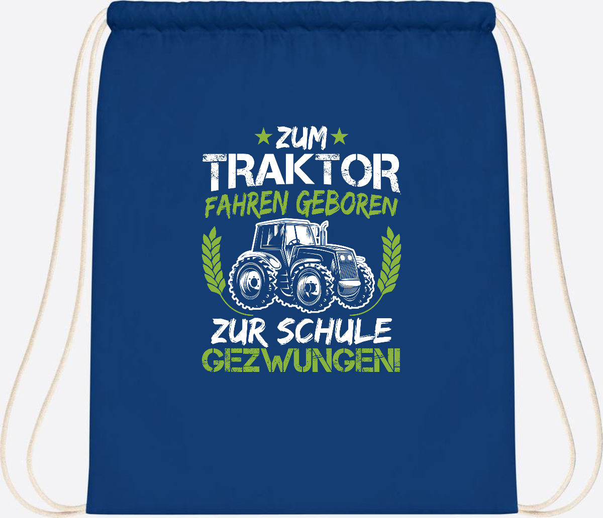 Turnbeutel Einschulung: Zum Traktor fahren geboren – mit Name - Bright Royal