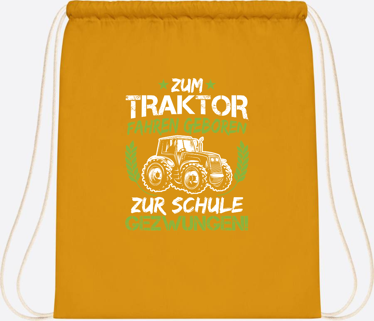 Turnbeutel Einschulung: Zum Traktor fahren geboren – mit Name - Mustard