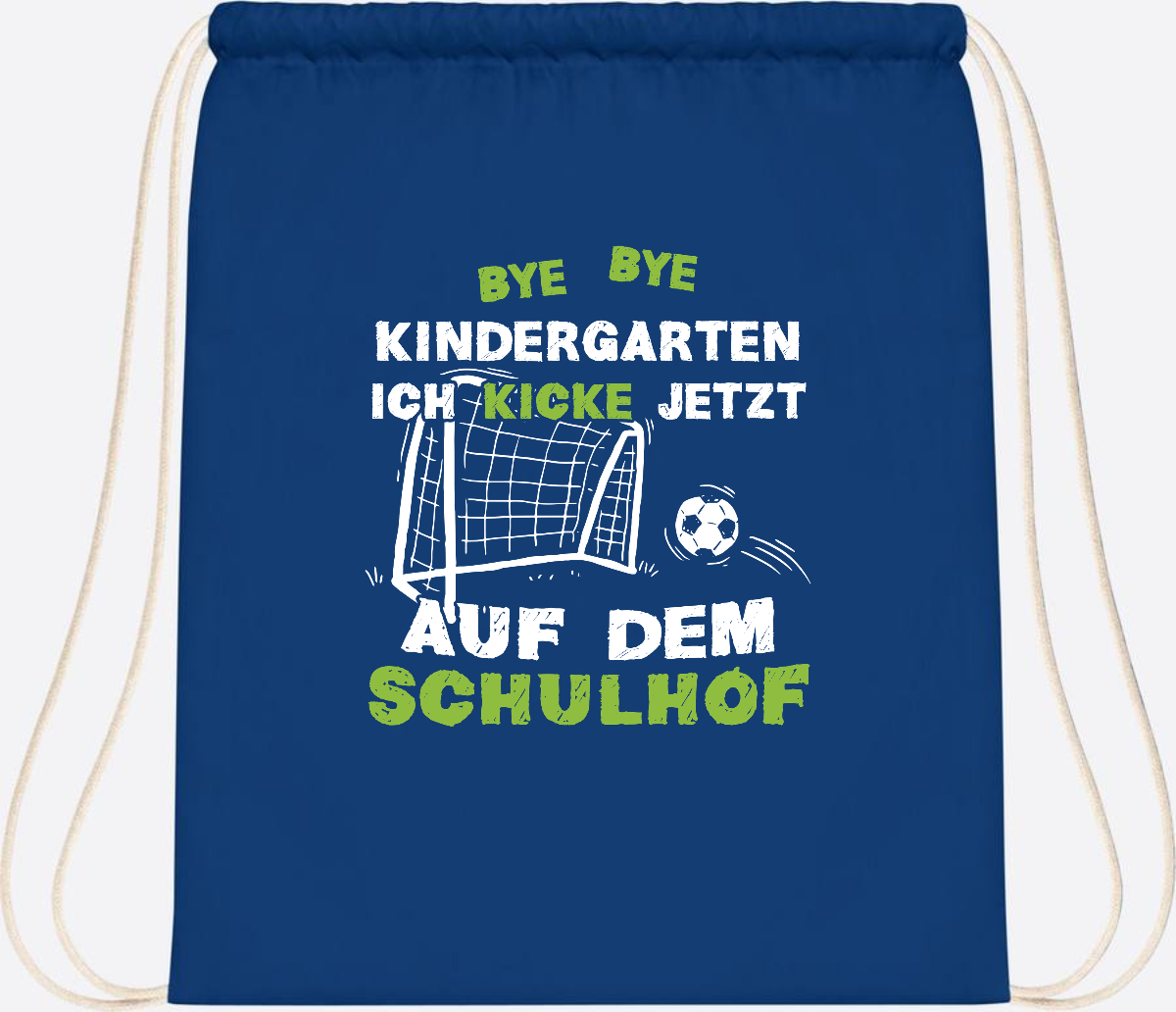 Turnbeutel Fußball zur Einschulung – Bye Bye Kindergarten - Bright Royal