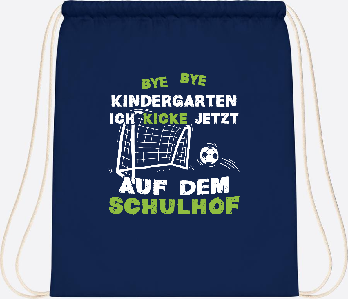 Turnbeutel Fußball zur Einschulung – Bye Bye Kindergarten - French Navy
