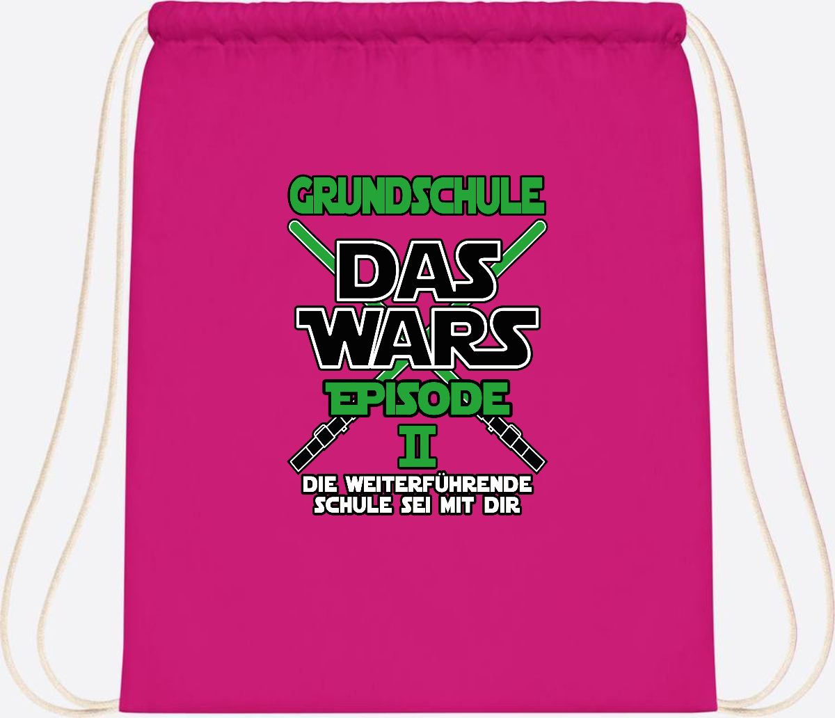 Turnbeutel Grundschule Das Wars Episode 2 – Personalisiert - Fuchsia