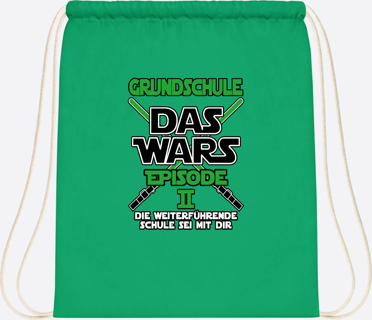 Turnbeutel Grundschule Das Wars Episode 2 – Personalisiert - Kelly Green