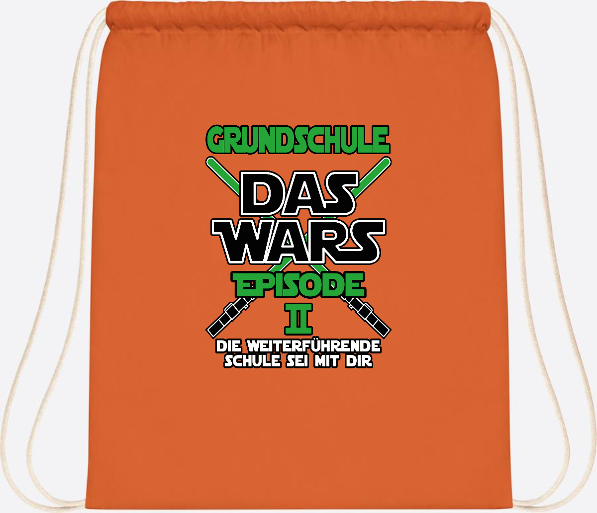Turnbeutel Grundschule Das Wars Episode 2 – Personalisiert - Orange
