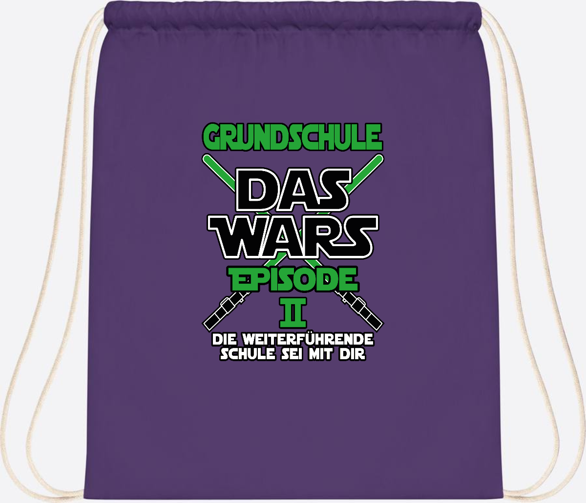 Turnbeutel Grundschule Das Wars Episode 2 – Personalisiert - Purple