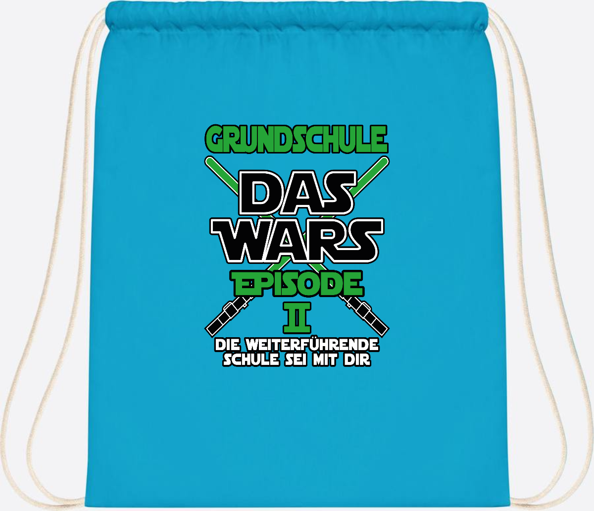 Turnbeutel Grundschule Das Wars Episode 2 – Personalisiert - Surf Blue