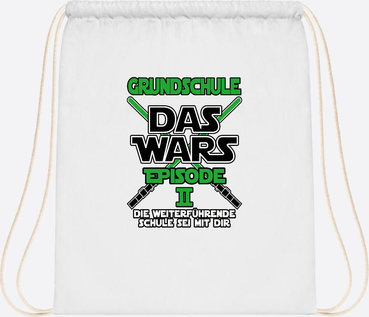 Turnbeutel Grundschule Das Wars Episode 2 – Personalisiert - White