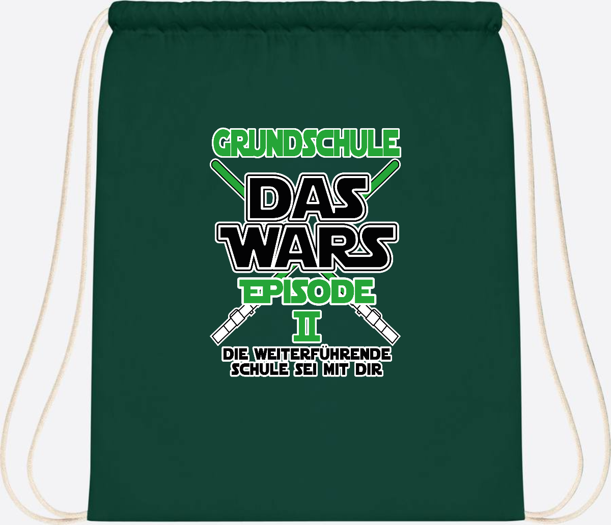 Turnbeutel Grundschule Das Wars - Episode 2 | Personalisiert - Bottle Green