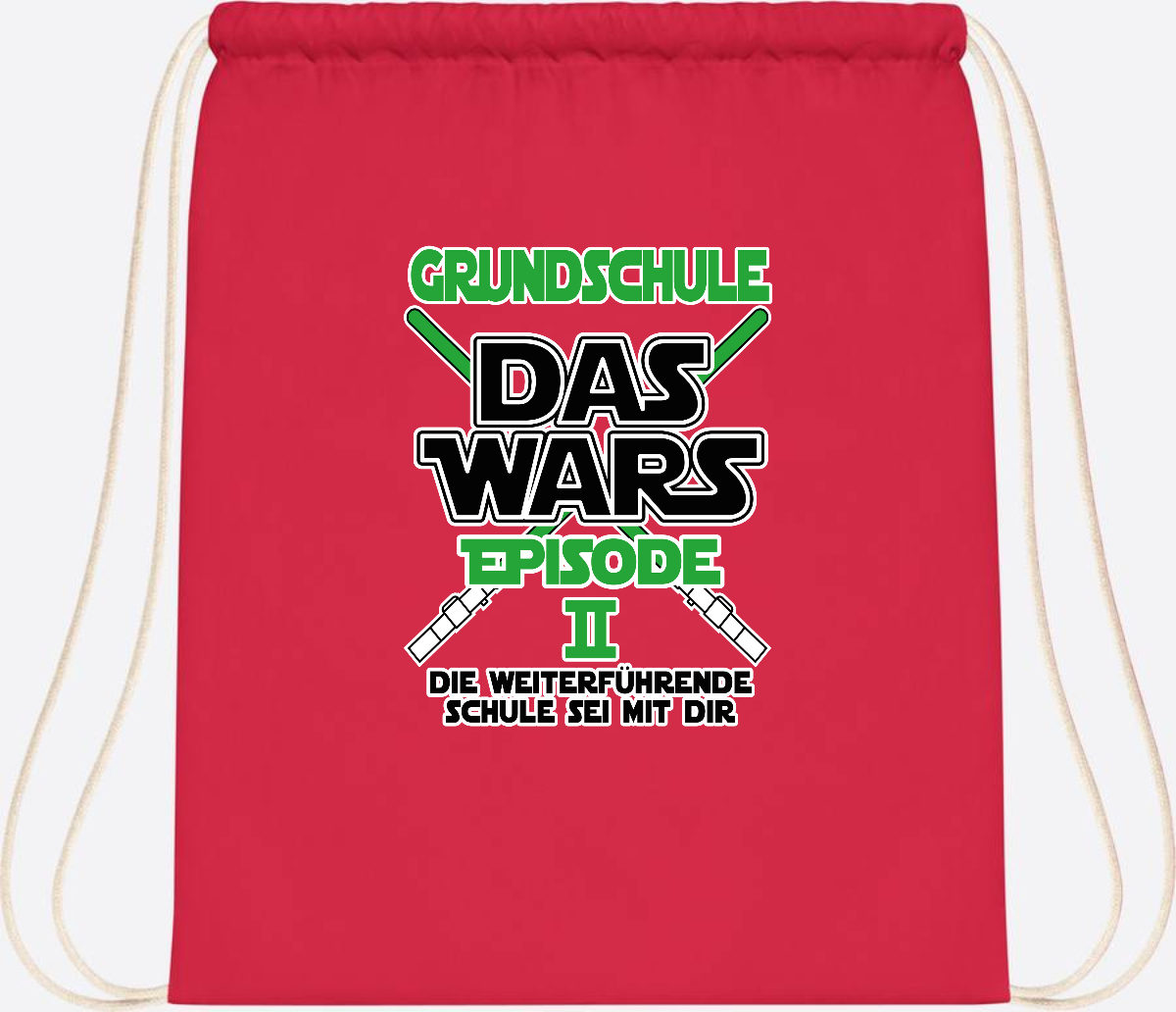 Turnbeutel Grundschule Das Wars - Episode 2 | Personalisiert - Bright Red