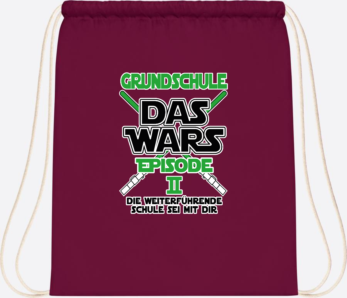 Turnbeutel Grundschule Das Wars - Episode 2 | Personalisiert - Burgundy