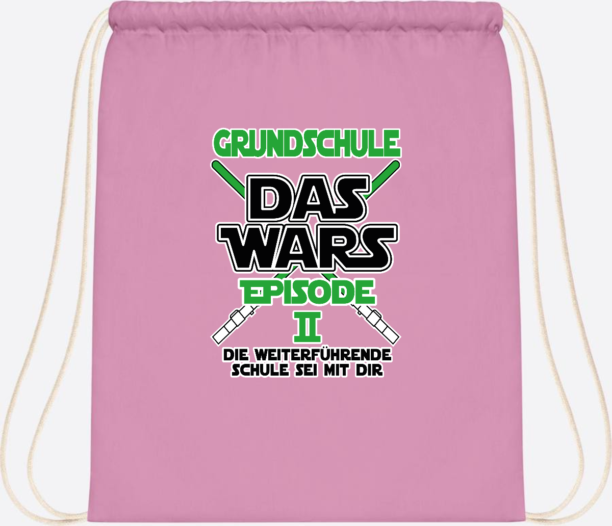 Turnbeutel Grundschule Das Wars - Episode 2 | Personalisiert - Classic Pink/White