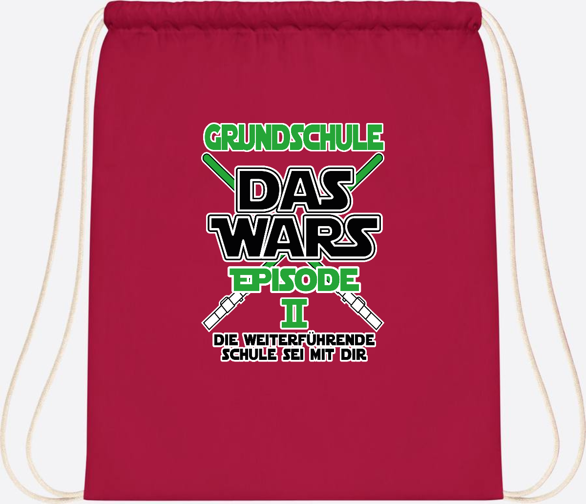 Turnbeutel Grundschule Das Wars - Episode 2 | Personalisiert - Classic Red